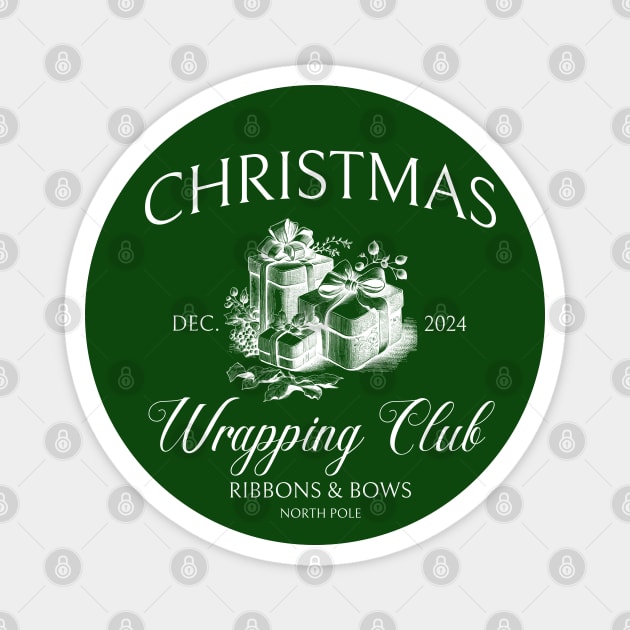 Christmas Wrapping Club Family Christmas Presents Xmas Gifts Magnet by Yesteeyear